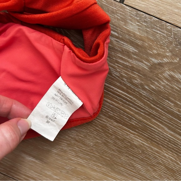 Lettē Beachwear Orange V‑Notch Brazilian Bikini Set, Size M - Picture 6 of 6